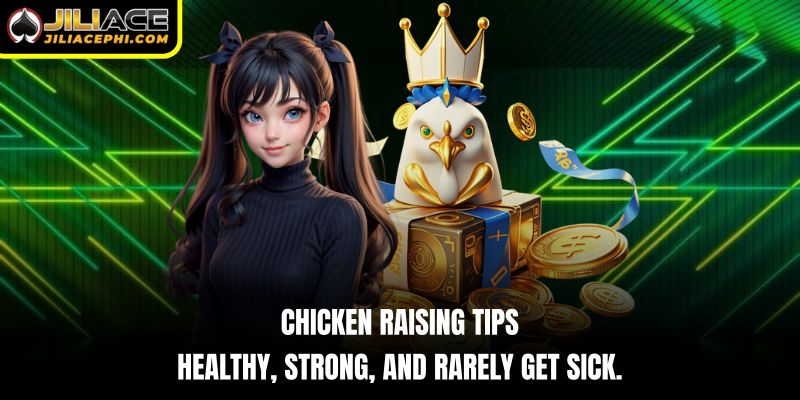 Chicken Raising Tips healthy, strong, and rarely get sick.