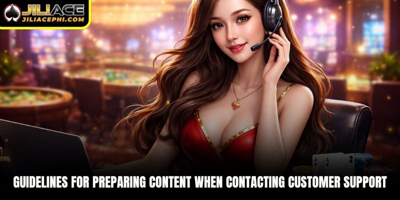 Guidelines for preparing content when contacting customer support