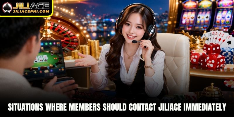 Situations where members should contact jiliace immediately