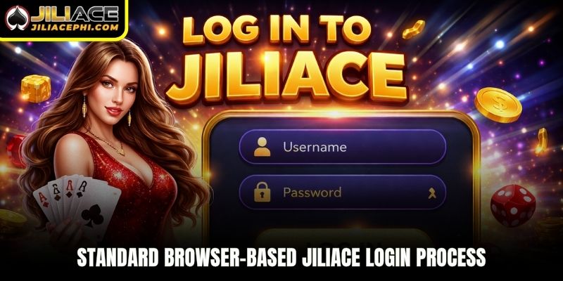 Standard browser-based Jiliace login process